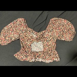 Puff Sleeve Crop Top